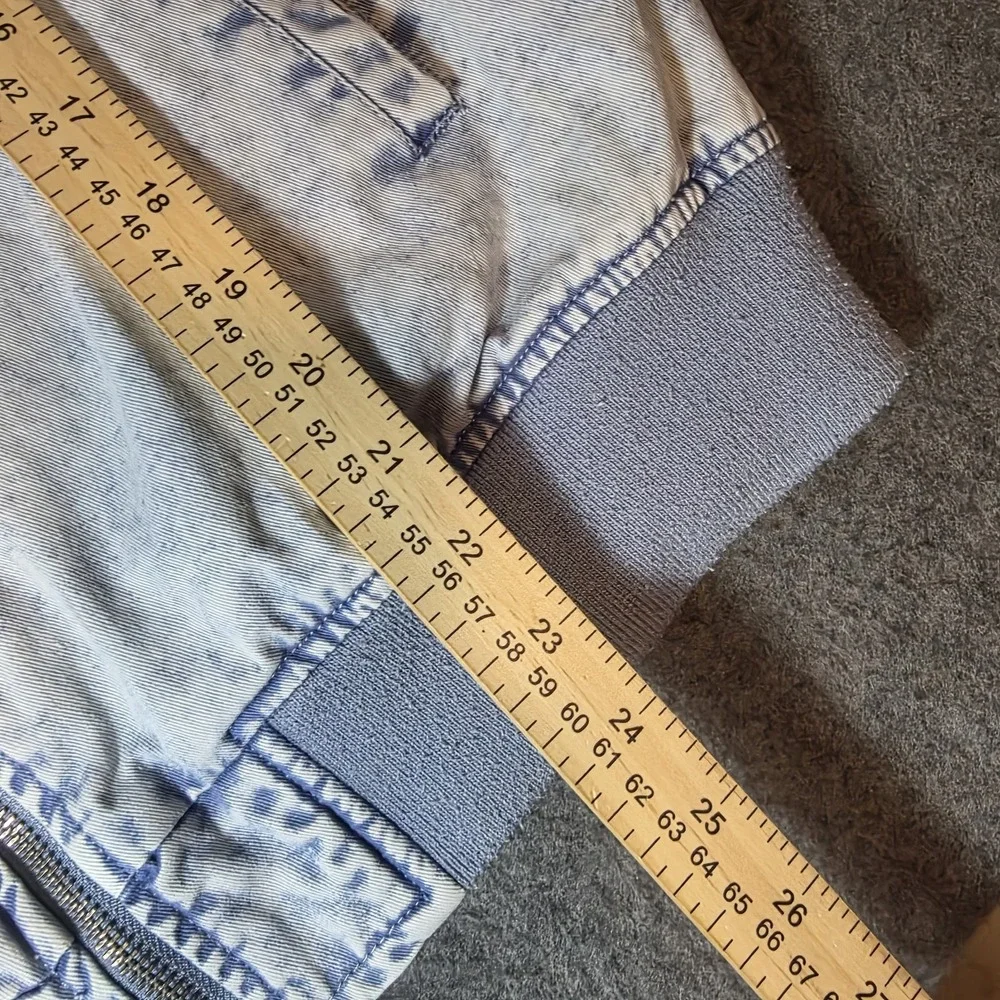 Levi's Acid Wash Denim MA-1 Bomber Jacket Large S1